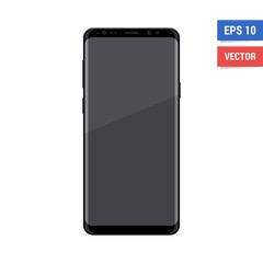 Realistic vector flat mock-up smartphone isolated on white background. Scale image any resolution