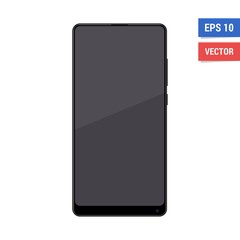 Realistic vector flat mock-up smartphone isolated on white background. Scale image any resolution