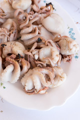 Cooking the grilled polyps