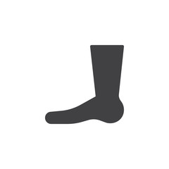 Egyptian Leg vector icon. filled flat sign for mobile concept and web design. Foot simple solid icon. Symbol, logo illustration. Pixel perfect vector graphics