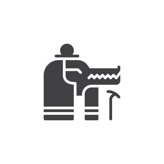 Sobek Egypt God vector icon. filled flat sign for mobile concept and web design. Anubis Egyptian God simple solid icon. Symbol, logo illustration. Pixel perfect vector graphics