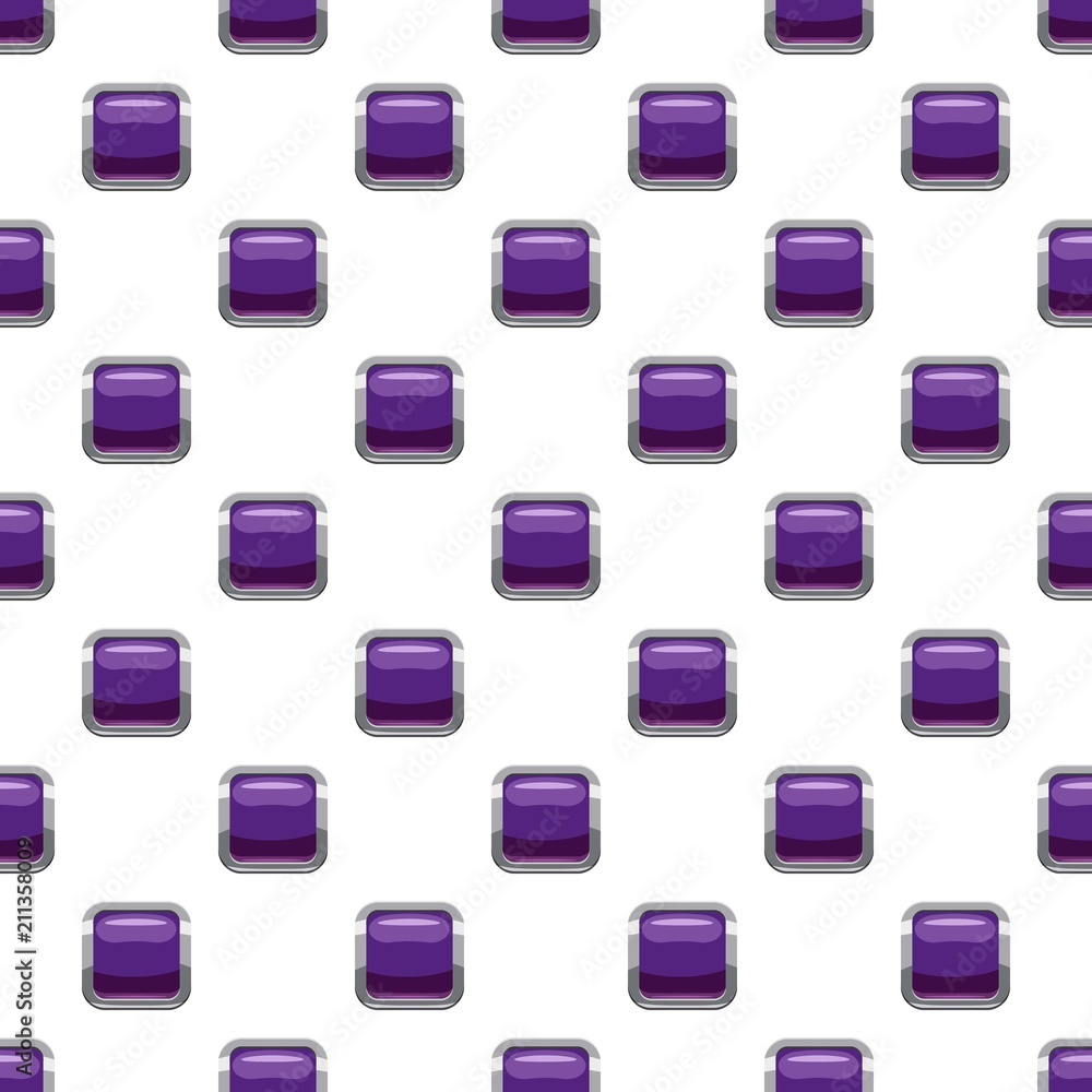 Poster violet square button pattern seamless repeat in cartoon style vector illustration