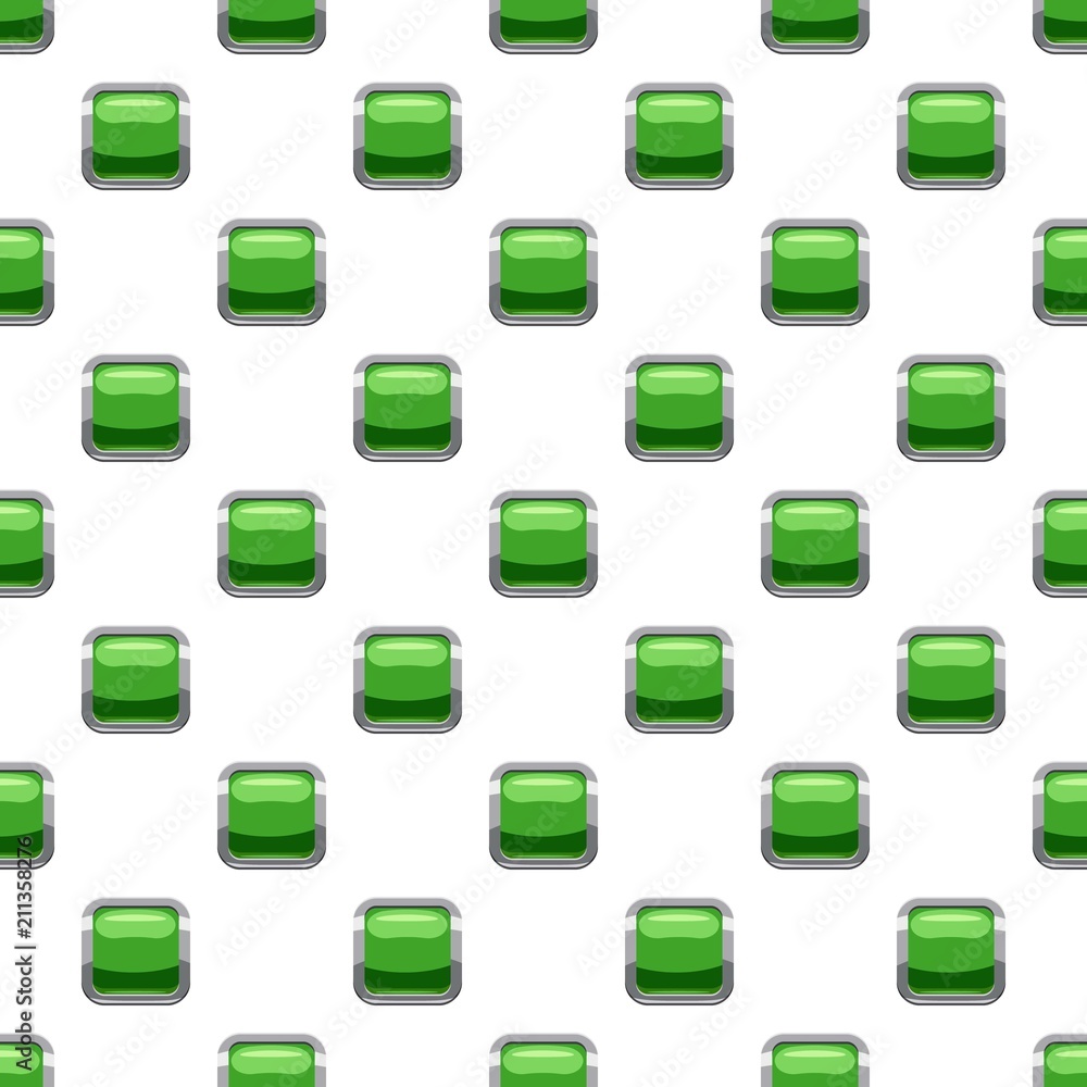 Poster light green square button pattern seamless repeat in cartoon style vector illustration