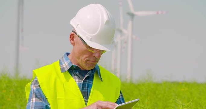 Wind Turbine Inspection digital tablet