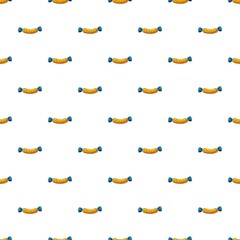 Sweet candy in colorful wrap pattern seamless repeat in cartoon style vector illustration