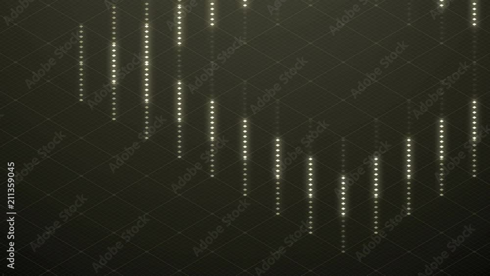 Aufkleber abstract 3d isometric virtual ripple diamond square overlay layer, yellow color with mesh pattern il