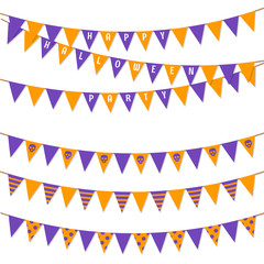 Halloween flag garland set.