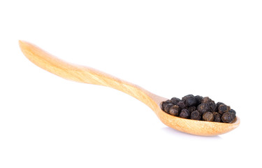 Black pepper isolated on white background