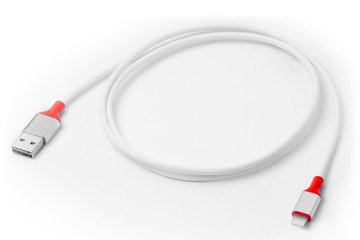 cable for the phone completely twisted to the rough two-way lightning