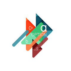 Triangle data visualization design, option infographic layout