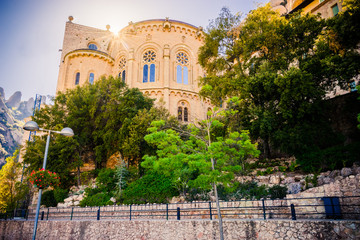 Fototapeta premium Santa Maria de Montserrat Abbey in Catalonia, Spain