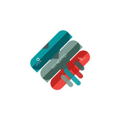 Abstract lines geometric infographic layoutAbstract lines geometric infographic layout, data visualization design, option step by step schedule, web box