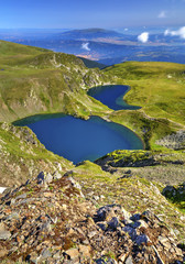 Fototapeta na wymiar Beautiful landscape with mountain lakes