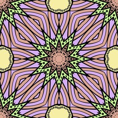 Decorative floral ornament. seamless pattern. vector illustration. Tribal Ethnic Arabic, Indian, motif. for interior design, wallpaper