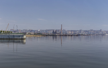 Fototapeta na wymiar Industrial District of Baku