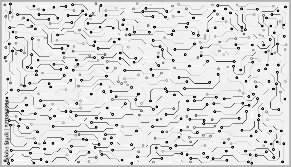 Poster Circuit Board Hi Technology Grayscale Color Tone Pattern Vector Background