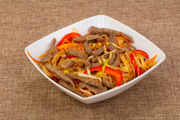 Glass noodle with beef and vegetables