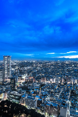 新宿高層ビルから見る東京の夜景