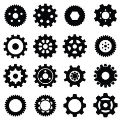 Gears Mechanic Machine Symbol Icon Isolated