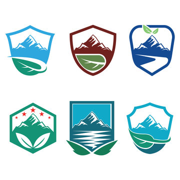 Fresh Nature Mountain Logo Symbol