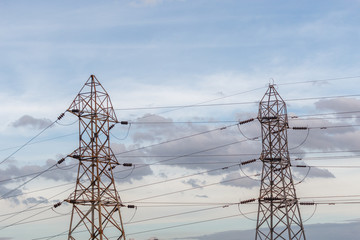 Electricity power substation in chennai india, where electrical power is generated, transmitted,...