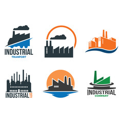 Factory Industrial Company Isolated Symbol