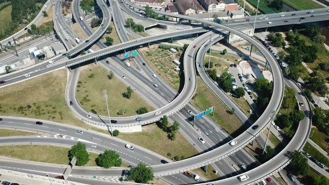 Image of car interchange of Barcelona in the Spain.
