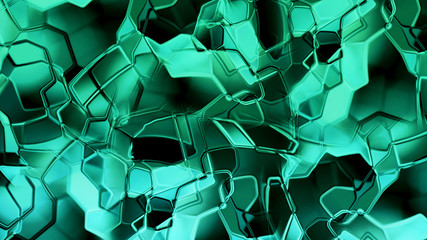 Fototapeta na wymiar 3D rendering of a liquid metal texture with an elegant light reflex on the surface