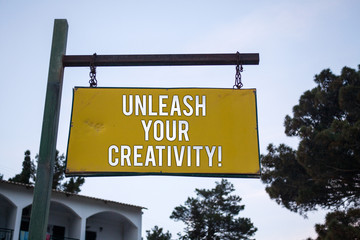 Word writing text Unleash Your Creativity Call. Business concept for Develop Personal Intelligence...