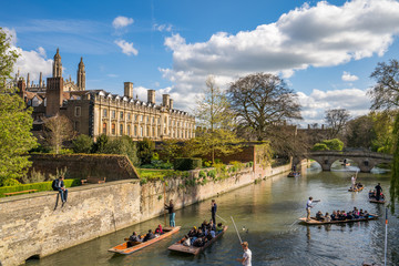 Cambridge city on the River Cam, England