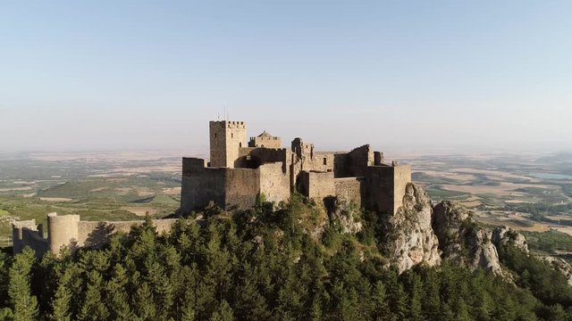 Ancient medieval Loarre Castle in Huesca Aragon Spain