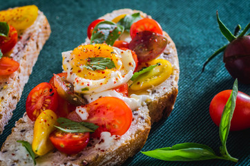 Cherry tomatoes sandwich