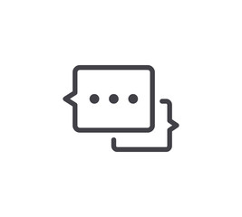 Discussion Line Icon. Editable Stroke.