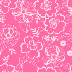 Floral seamless pattern. Flowers illustration