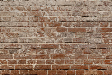 Background of red brick wall pattern texture