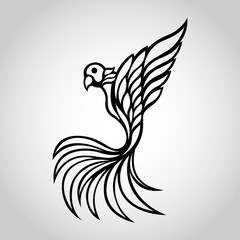 Bird wing vector logo icon illustration