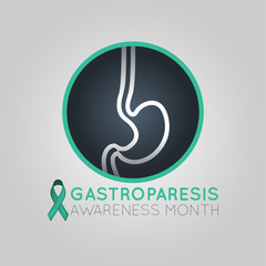 Gastroparesis Awareness Month vector logo icon illustration