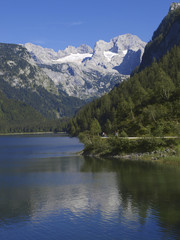 Obraz na płótnie Canvas Lake Gosausee, mountain Dachstein, Austria, Upper Austria, Dachs