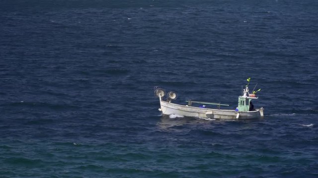 Fishing boat in the Mediterranean off the coast of southern France