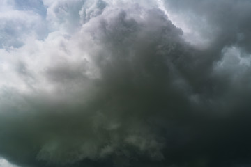 storm clouds on grey sky in rain season