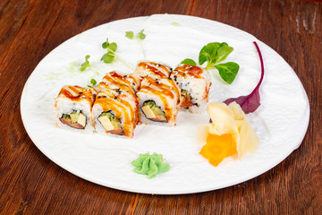 Japanese roll with eel