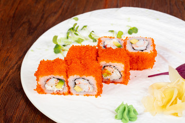 Japanese roll with prawn