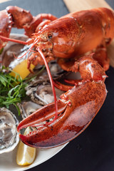 cooked lobster closeup