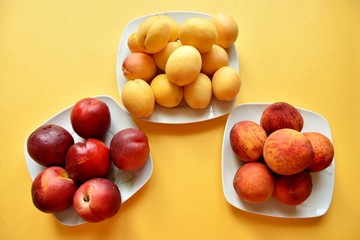 apricots, nectarines, peaches