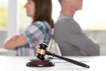 Concept of divorce, focus on foreground