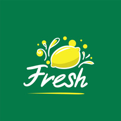 Fresh juice vector logo isolated on white background