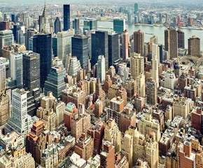 Crédence en verre imprimé New York Cityscape view of Manhattan