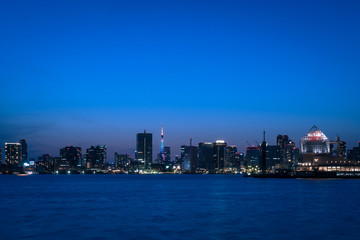 Obraz na płótnie Canvas 東京の都市風景　湾岸の夜景３