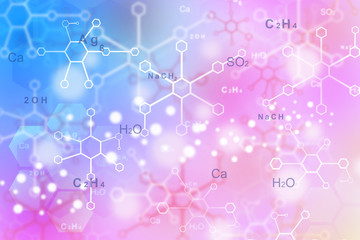 Abstract Molecules. science and technology background