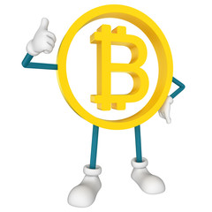 Bitcoin character thumbs up